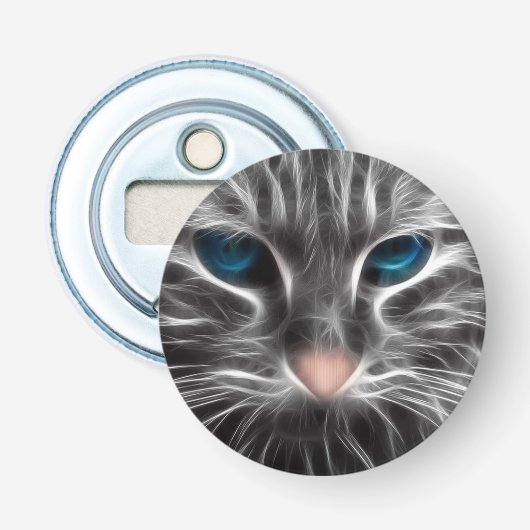 Décapsuleur Magnifique visage de chat aux yeux bleus (Devant)