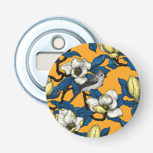 Décapsuleur Magnolia en floraison et oiseau de tireur 3