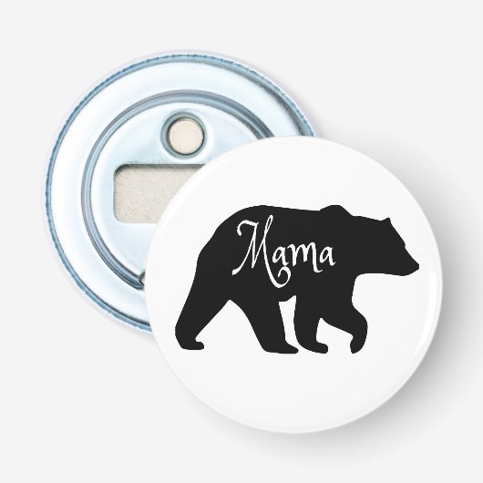 Décapsuleur Mama Bear noir et blanc (Devant)