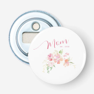 Décapsuleur Maman Etablie Rose Push Aquarelle Florale