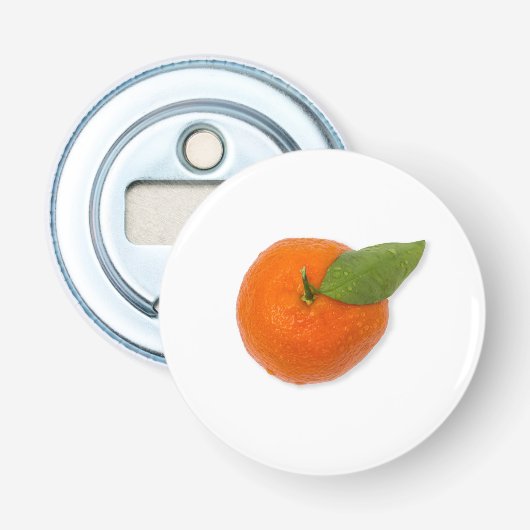 Décapsuleur Mandarin avec feuille verte (Devant)