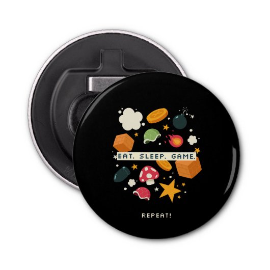 Décapsuleur Mange. Dors. Jeu. Répétez. (Devant)