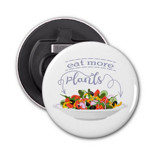 Décapsuleur Mangez plus de plantes frais motivation salade let (Devant)