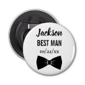 Décapsuleur Mariage Best Man Bachelor Party Black Bow Cravate (Devant)