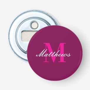 Décapsuleur Mariage élégant couleur personnalisée monogramme p