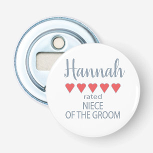 Décapsuleur Mariage et mariage fête 5 Coeur nièce de la chambr