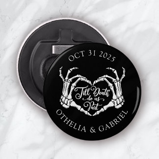 Décapsuleur Mariage gothique noir d'Halloween