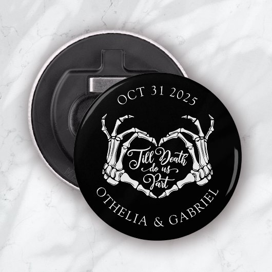 Décapsuleur Mariage gothique noir d'Halloween
