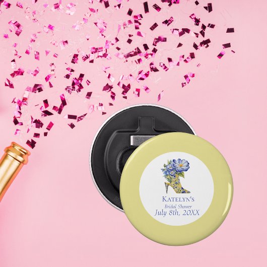 Décapsuleur Mariage Jaune Chinoiserie à Talons Hauts