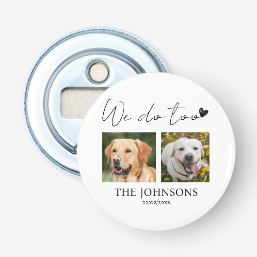 Décapsuleur Mariage personnalisé pour animaux de compagnie (Devant)