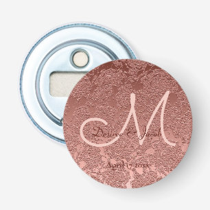 Décapsuleur Mariage rose Gold Favoriser Élégant Monogramme F