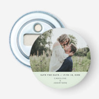 Mariage Sauvez la date Photo Simple Minimal Green