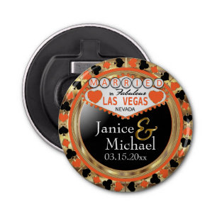 Décapsuleur Marié à Las Vegas Style - Orange