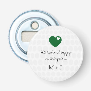 Décapsuleur 'Mariés et heureux sur le Green' Mariage de Golf