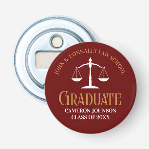 Décapsuleur Maroon Gold Law School Graduation Keepsaké