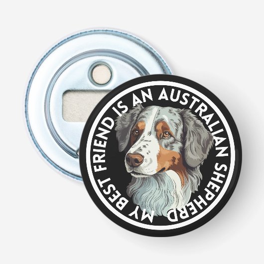 Décapsuleur Meilleur Ami Australian Shepherd (Devant)