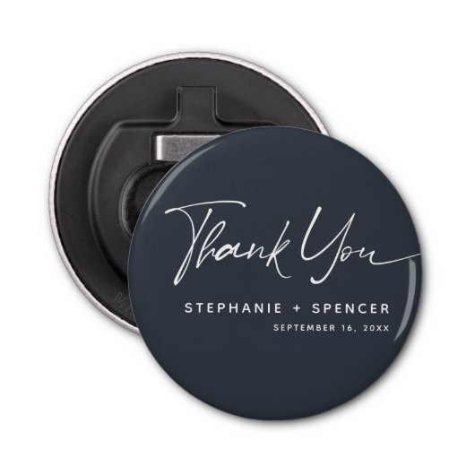 Décapsuleur Merci de Mariage de calligraphie moderne simple (Devant)