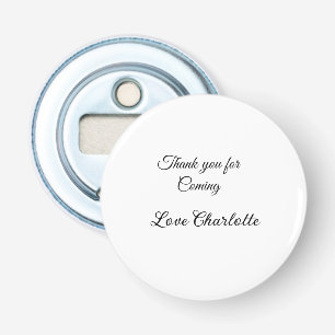 Décapsuleur merci d'être venu/venue nom à ajouter par SMS