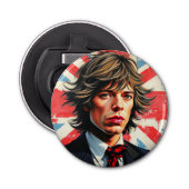 Décapsuleur Mick Jagger Rolling Stones devant un Union Jac (Devant)