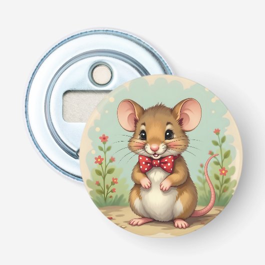 Décapsuleur Mignon adorable petite souris avec cravate (Devant)