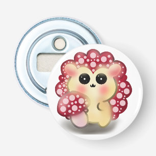 Décapsuleur Mignon Champignon Rouge Kawaii Hérisson Dessin