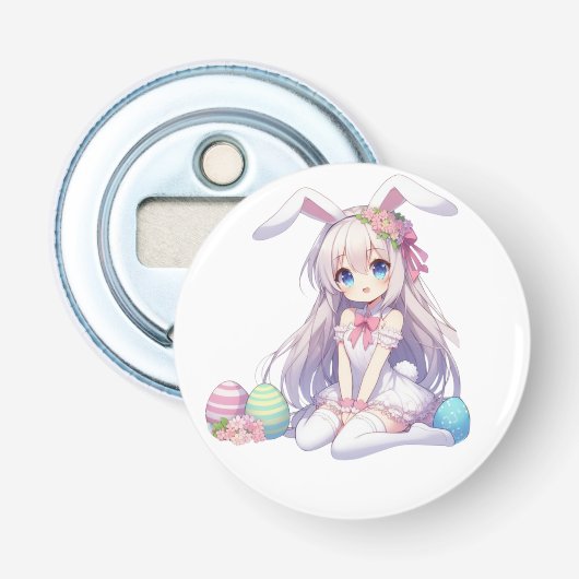 Décapsuleur mignon, lapin anime Pâques (Devant)