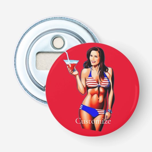 Décapsuleur Modèle de conditionnement physique en bikini patri (Devant)