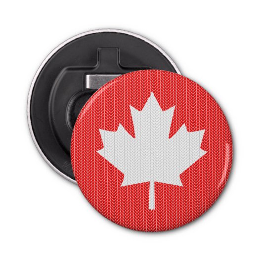 Décapsuleur Modèle Knit Maple Leaf Tricot Motif (Devant)