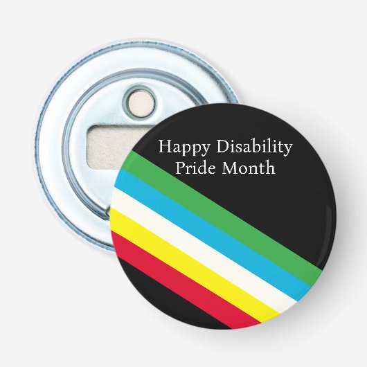 Décapsuleur Mois de la fierté du handicap heureux (Devant)