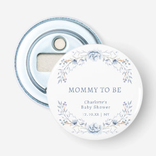 Décapsuleur Mommy to Be Winter Blue Floral Baby shower