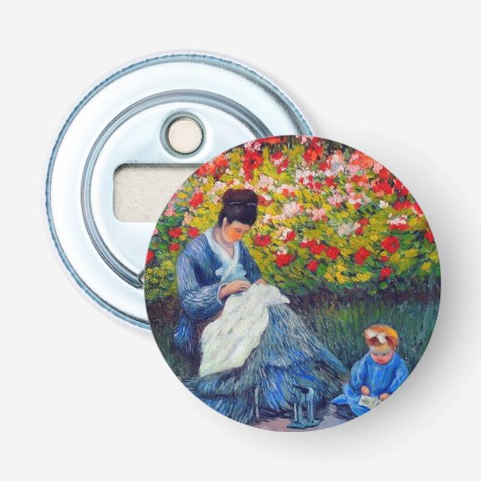 Décapsuleur Monet mère et enfant dans le jardin (Devant)