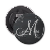 Décapsuleur Monogramme 3d Rustique Chalkboard (Devant)