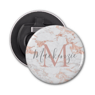 Décapsuleur Monogramme en marbre or Rose élégant