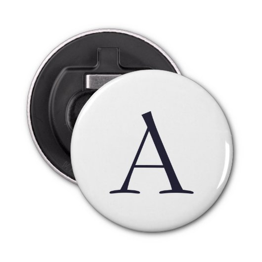 Décapsuleur Monogramme moderne élégant bleu clair initial (Devant)