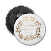 Décapsuleur Monogramme Or Personnalisé Élégant (Devant)