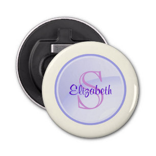 Décapsuleur Monogramme violet customisé