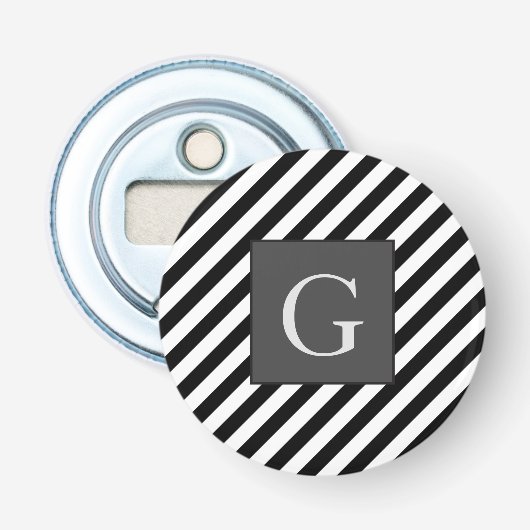 Décapsuleur Monogrammes Groomsmen Meilleur Homme Père Groom St (Devant)