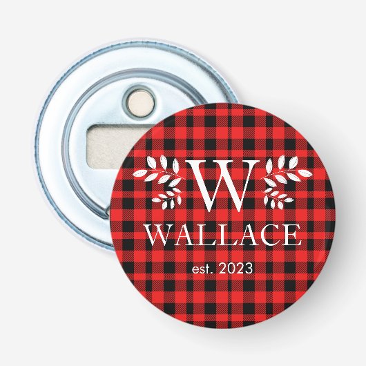 Décapsuleur Monographie de Noël de Buffalo Plaid (Devant)