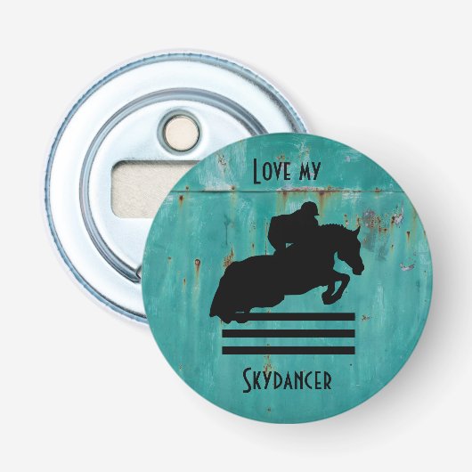 Décapsuleur Montrer la silhouette du cavalier pour les amateur (Devant)