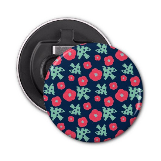 Décapsuleur motif_7_camellia et oiseau_1 (Devant)