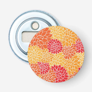 Décapsuleur Motif à fleurs orange
