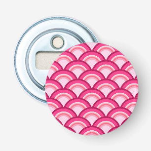 Décapsuleur Motif à vagues Art Déco - fuchsia et corail