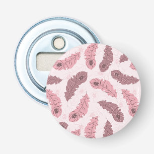 Décapsuleur motif avec des plumes de paon