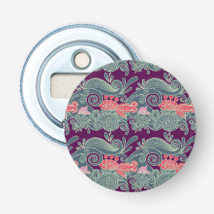 Décapsuleur Motif avec les poissons et la vague pourpre