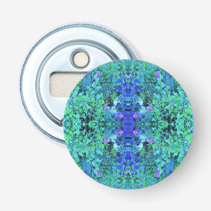 Décapsuleur Motif Chartreuse Abstraite et Foliage Bleu