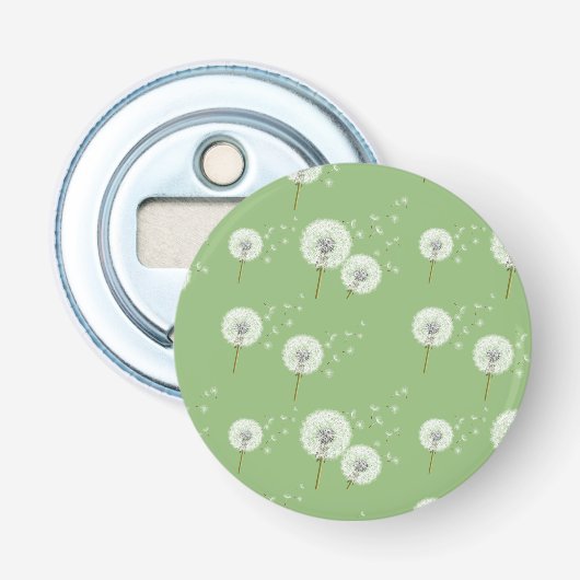 Décapsuleur Motif Dandelion sur Green Arrière - plan (Devant)