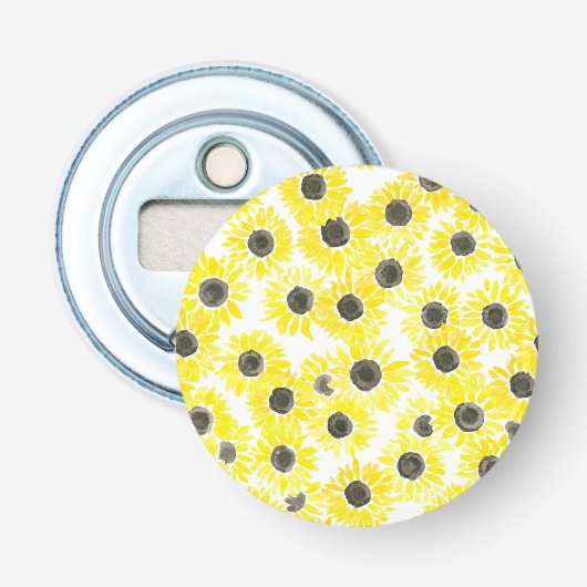 Décapsuleur Motif d'aquarelle des tournesols (Devant)