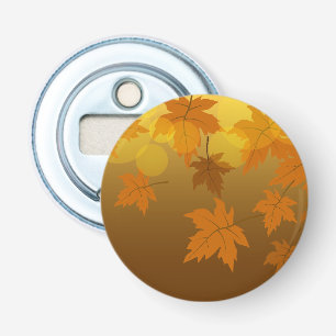 Décapsuleur Motif d'automne avec feuilles d'érable en chute et