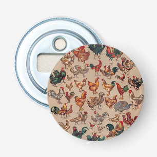 Décapsuleur Motif de coq poulet vintage : Art de ferme