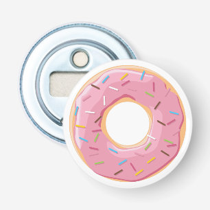 Décapsuleur Motif de Donuts Colorés Rétro pour une Fête Amusan